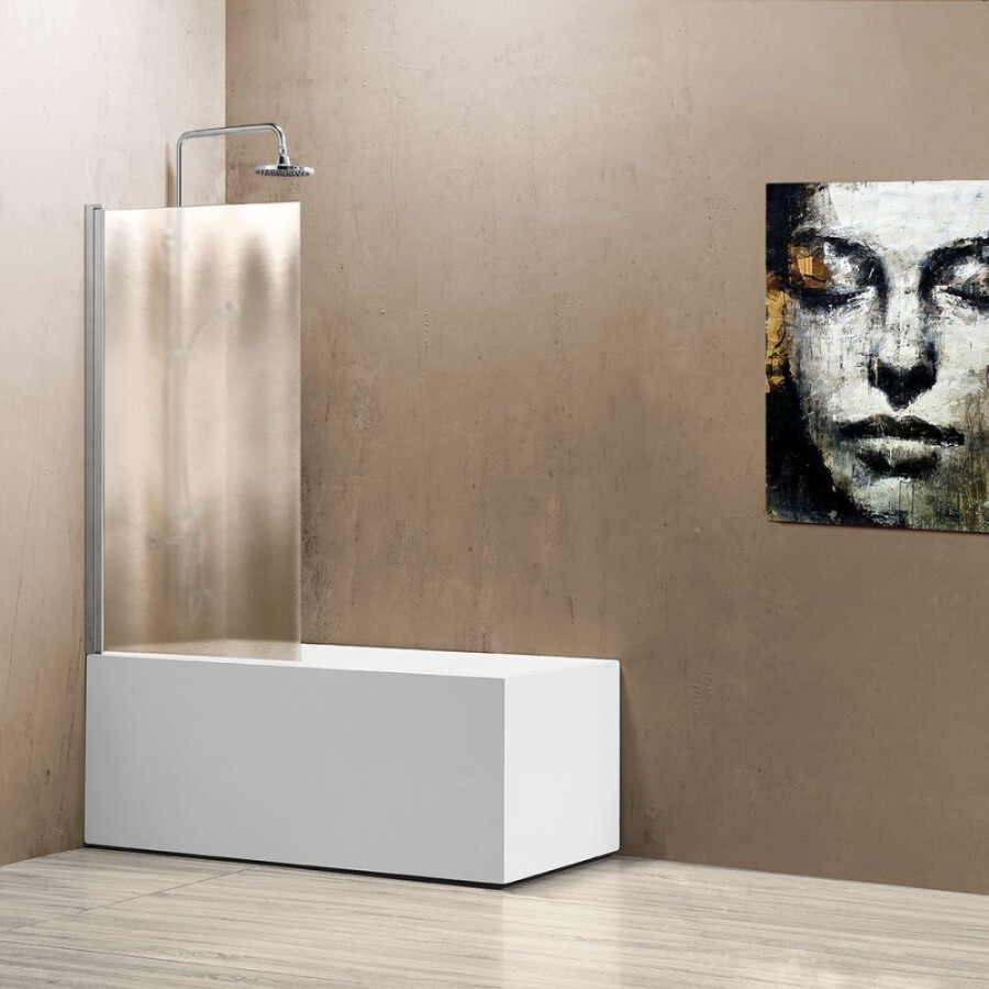 Душевая шторка на ванну Vincea VSB-11800CH 80 x 140 см, распашная, стекло шиншилла, хром