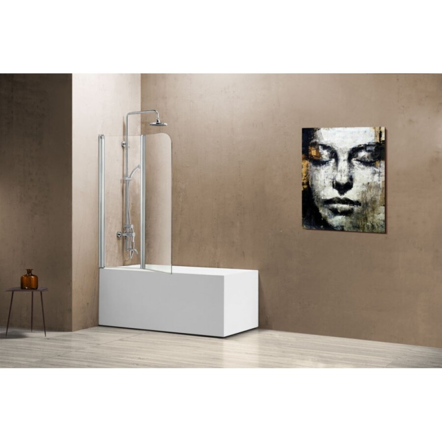 Душевая шторка на ванну Vincea VSB-12114CL 114 x 140 см, складная, стекло прозрачное, хром