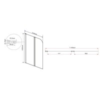Душевая шторка на ванну Vincea VSB-12114CL 114 x 140 см, складная, стекло прозрачное, хром