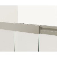 Шторка на ванну Vincea VSB-1E 100 x 145 см раздвижная, стекло тонированное, черный матовый, VSB-1E100CGB
