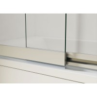 Шторка на ванну Vincea VSB-1E 100 x 145 см раздвижная, стекло тонированное, черный матовый, VSB-1E100CGB