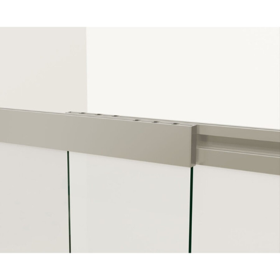 Душевая шторка на ванну Vincea VSB-1E100CLBN, 100 см, стекло прозрачное, профиль брашированный никель