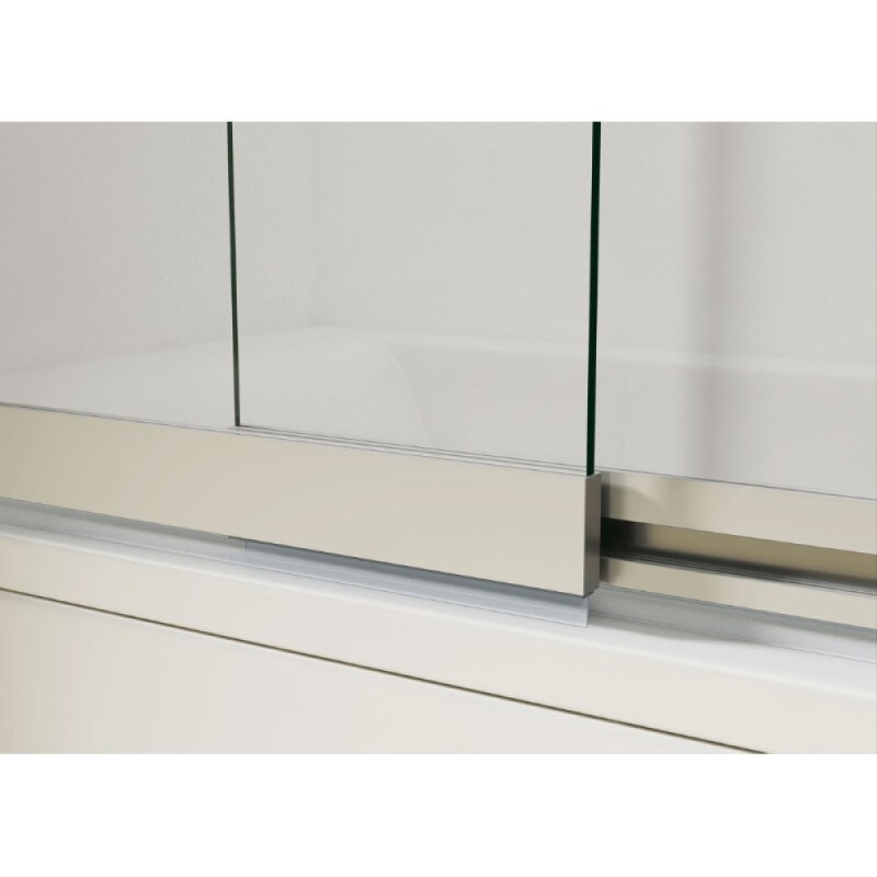 Душевая шторка на ванну Vincea VSB-1E100CLBN, 100 см, стекло прозрачное, профиль брашированный никель