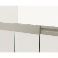 Шторка на ванну Vincea VSB-1E100CLG, 100 см, стекло прозрачное, профиль брашированное золото