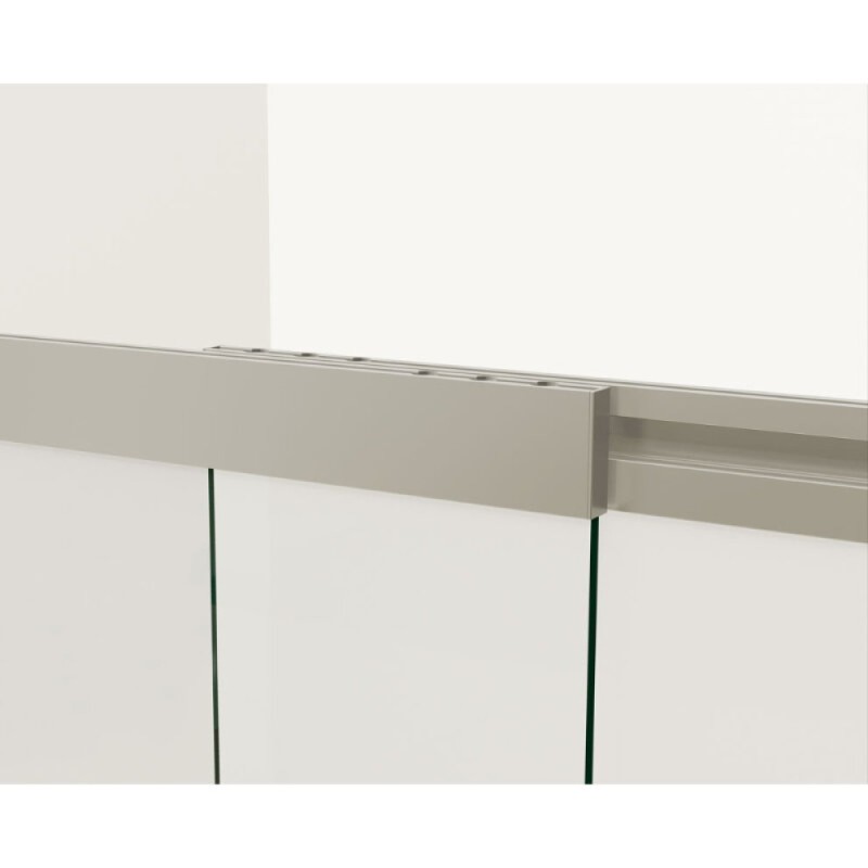 Шторка на ванну Vincea VSB-1E100CLG, 100 см, стекло прозрачное, профиль брашированное золото