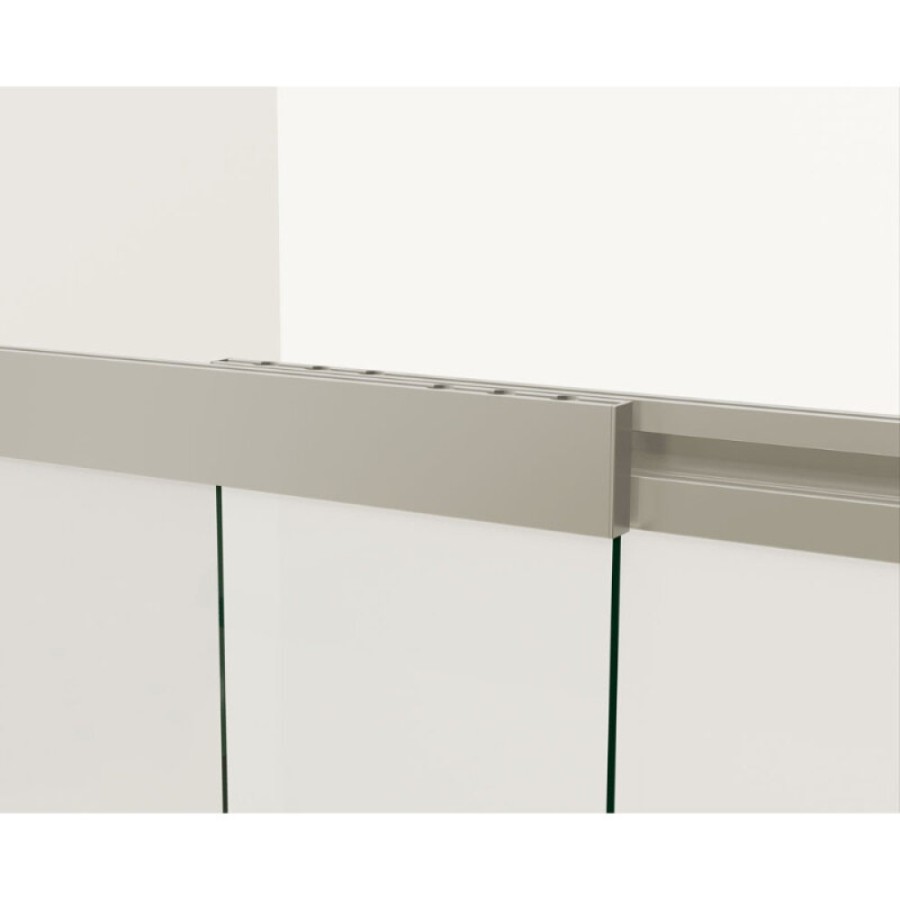Шторка на ванну Vincea VSB-1E100CLG, 100 см, стекло прозрачное, профиль брашированное золото