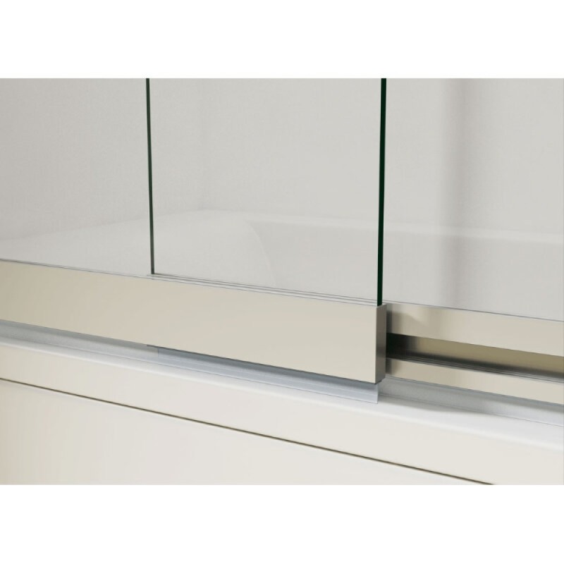 Шторка на ванну Vincea VSB-1E100CLG, 100 см, стекло прозрачное, профиль брашированное золото