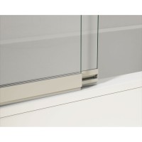 Шторка для ванны Vincea VSB 100 см, стекло прозрачное, профиль воронёная сталь, gunmetal, VSB-1E100CLGM