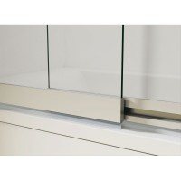 Шторка для ванны Vincea VSB 100 см, стекло прозрачное, профиль воронёная сталь, gunmetal, VSB-1E100CLGM