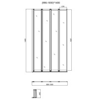 Шторка для ванны Vincea VSB 100 см, стекло прозрачное, профиль хром, VSB-31100CL