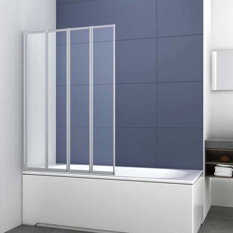 Шторка для ванны Vincea VSB 100 см, стекло прозрачное, профиль хром, VSB-31100CL