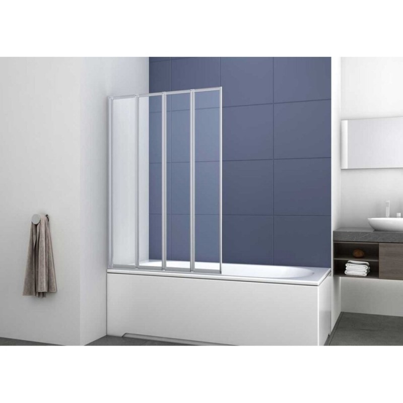 Шторка для ванны Vincea VSB 100 см, стекло прозрачное, профиль хром, VSB-31100CL