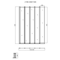 Шторка для ванны Vincea VSB 120 см, стекло прозрачное, профиль хром, VSB-32120CL