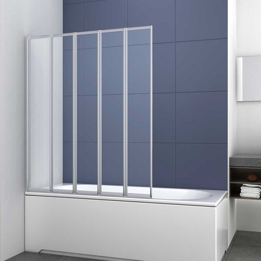Шторка для ванны Vincea VSB 120 см, стекло прозрачное, профиль хром, VSB-32120CL