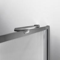 Шторка на ванну Vincea VSB-41700FLGM, 70 см, стекло рифленое, профиль вороненая сталь, gunmetal