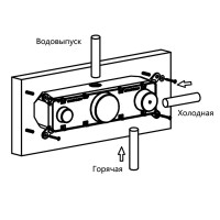 Смеситель Vincea для душа, термостатический, на 2 потребителя, цвет брашированное золото, VSCV-422TBG