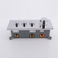 Смеситель Vincea для душа, термостатический, на 3 потребителя, цвет хром, VSCV-433TCH