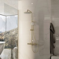 Душевая система Vincea Rondo VSFS-1R0BG, без излива, цвет брашированное золото