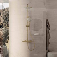 Душевая система Vincea Rondo VSFS-1R0BG, без излива, цвет брашированное золото