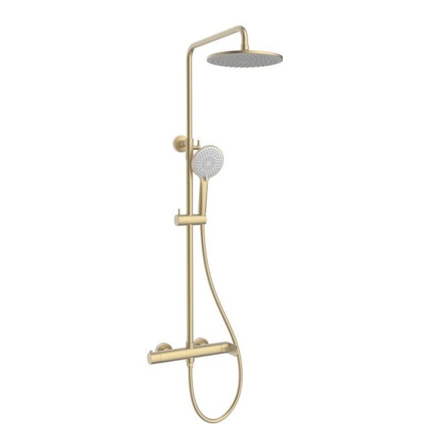 Душевая система Vincea Rondo VSFS-1R0BG, без излива, цвет брашированное золото