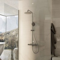 Душевая система Vincea Rondo VSFS-1R0GM, без излива, цвет вороненая сталь