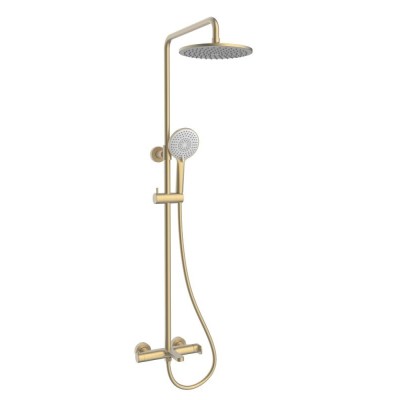 Душевая система Vincea Rondo VSFS-1R1BG, с изливом, цвет брашированное золото