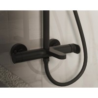 Душевая система Vincea Rondo VSFS-1R1MB, с изливом, цвет черный матовый