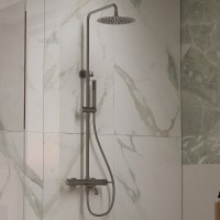 Душевая система Vincea Villa VSFS-1VL1GM, с изливом, цвет вороненая сталь