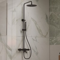 Душевая система Vincea Villa VSFS-1VL1MB, с изливом, цвет черный