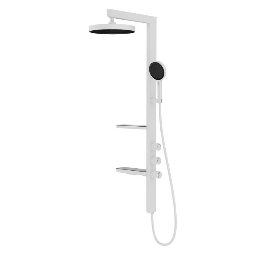 Душевая система Vincea Inspire VSFS-3I11W, с каскадным изливом, цвет белый