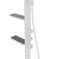 Душевая система Vincea Inspire VSFS-3I11W, с каскадным изливом, цвет белый