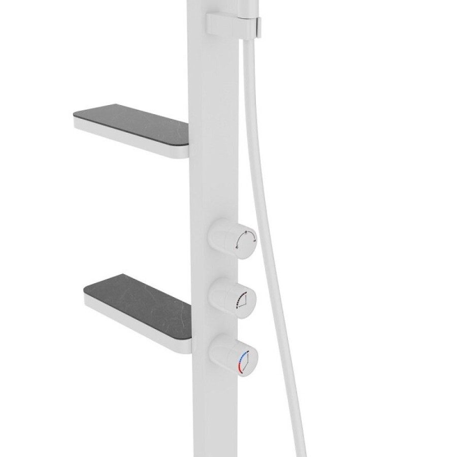 Душевая система Vincea Inspire VSFS-3I11W, с каскадным изливом, цвет белый