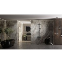 Душевая система Vincea Inspire VSFS-3I12TGM, термостатическая, на 3 потребителя, воронёная сталь, gunmetal