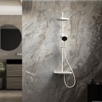 Душевая система Vincea Inspire VSFS-3I12TW, термостатическая, на 3 потребителя, цвет белый