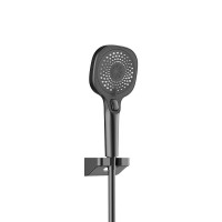 Душевая система Vincea Inspire VSFS-3I13TGM, термостатическая, с изливом, с подсветкой, воронёная сталь, gunmetal