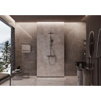 Душевая система Vincea VSFS-402GM, верхний душ 25.5 см, вороненая сталь