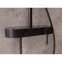 Душевая система Vincea VSFS-402MB, верхний душ 25.5 см, черная матовая