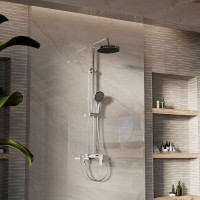Душевая система Vincea VSFS-413CH, верхний душ 25 см, хром