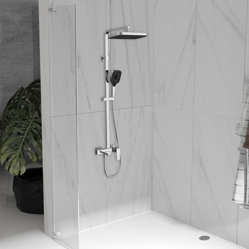 Душевая система Vincea Cube VSFS-4C12CH, с поворотным изливом, цвет хром