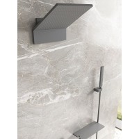 Душевая система Vincea Futura VSFW-2F11TGM, термостатическая, воронёная сталь, gunmetal