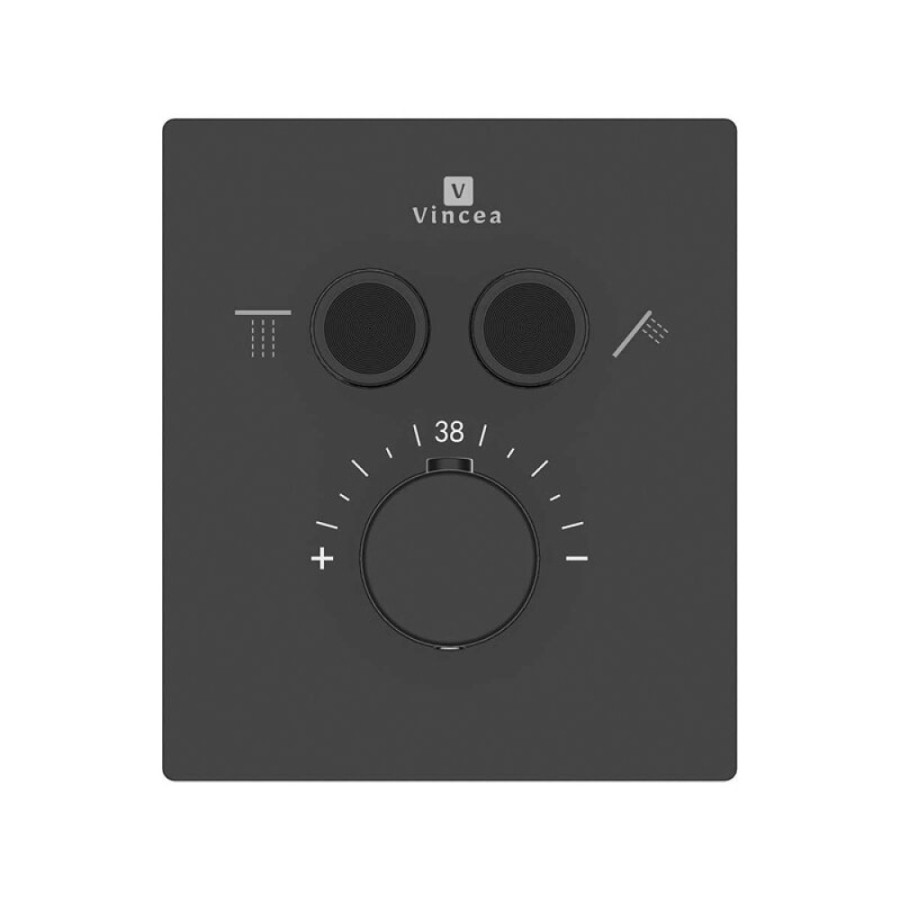 Душевая система Vincea Inspire VSFW-3I21MT1RMB, термостатическая, цвет черный матовый