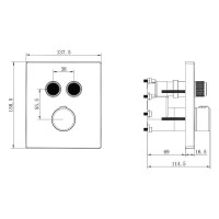 Душевая система Vincea Inspire VSFW-3I21MT2CH, термостатическая, цвет хром
