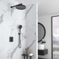 Душевая система Vincea Inspire VSFW-3I21MT2MB, термостатическая, цвет черный матовый