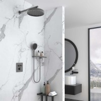 Душевая система Vincea Inspire VSFW-3I21MT2RGM, термостатическая, воронёная сталь, gunmetal