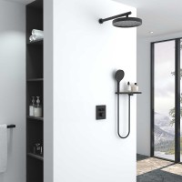 Душевая система Vincea Inspire VSFW-3I21MT2RMB, термостатическая, цвет черный матовый