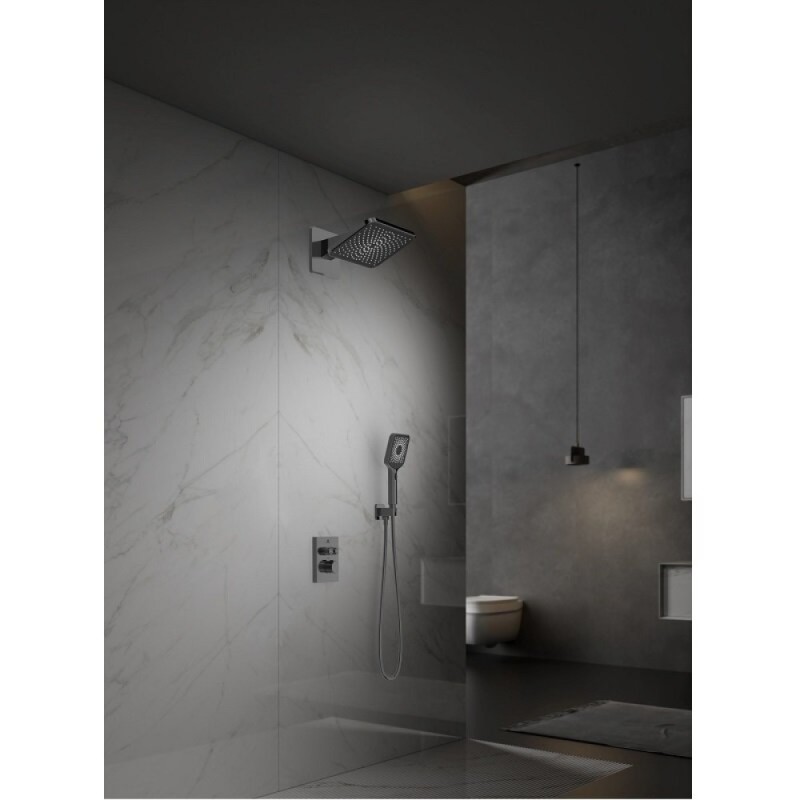Душевая система Vincea Inspire VSFW-3I21MT4GM, термостатическая, воронёная сталь, gunmetal
