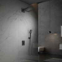 Душевая система Vincea Inspire VSFW-3I21MT4MB, термостатическая, цвет черный матовый