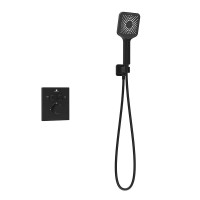Душевая система Vincea Inspire VSFW-3I21MT4MB, термостатическая, цвет черный матовый