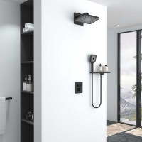 Душевая система Vincea Inspire VSFW-3I21MT4RMB, термостатическая, цвет черный матовый
