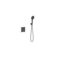 Душевая система Vincea Inspire VSFW-3I21MT5GM, термостатическая, на 2 потребителя, воронёная сталь, gunmetal